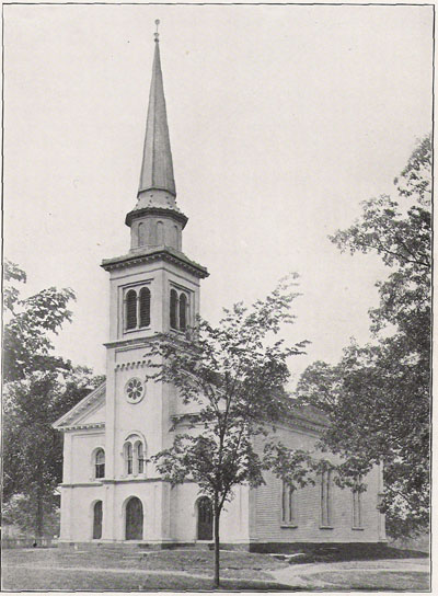 Photograph of the First Church in Ludlow, built in 1841